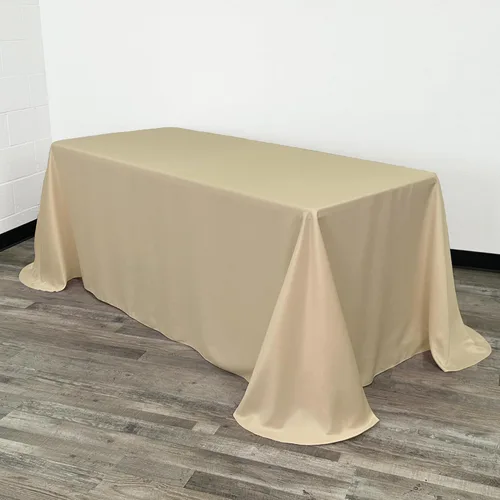 Miniatura 10 de YOUR CHAIR COVERS - Mantel rectangular L'Amour de 90 x 132 pulgadas - Mantel de boda prémium para mesas rectangulares de banquete de 6 pies - Verde