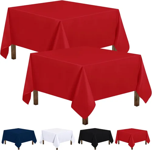 Miniatura 34 de Utopia Kitchen Mantel rectangular, 1 paquete, mantel lavable a máquina, mantel de poliéster para comedor, fiestas de bufé, pícnics, eventos, bodas