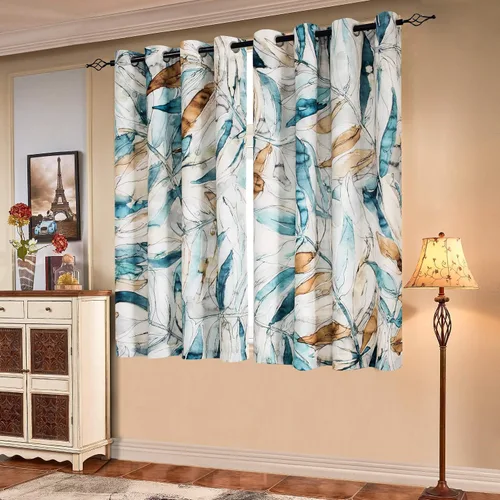 subrtex - Cortinas estampadas, para oscurecimiento de habitación, coloridas, para dormitorio, sala de estar, habitación de niños, comedor, cenefa,