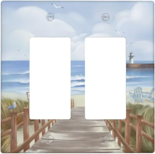 Miniatura 13 de Cubierta de placa de pared de palanca individual de 1 cuadrilla, cubierta decorativa de mar para baño, dormitorio, cocina, decoración de pared, 4.5