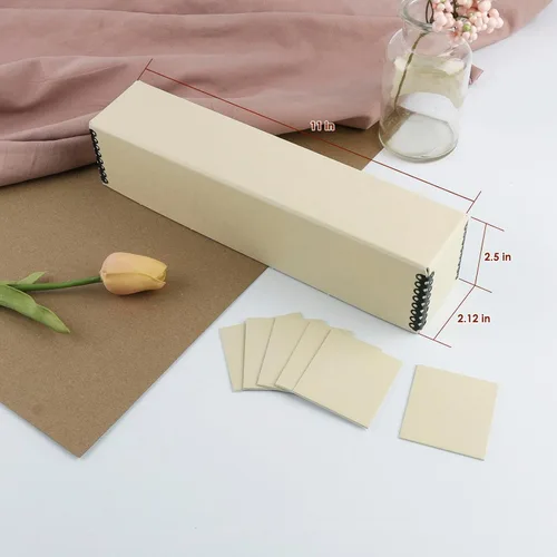 Miniatura 2 de Lineco Caja de almacenamiento de archivos con 6 divisores sin ácidos, estuche de archivo de impresión marrón, ideal para sellos de fotografía