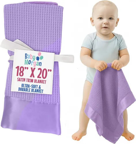 Miniatura 20 de Manta térmica de punto gofre, mini manta suave y transpirable para recién nacidos y bebés, para niños pequeños para cochecitos, viajes, siestas