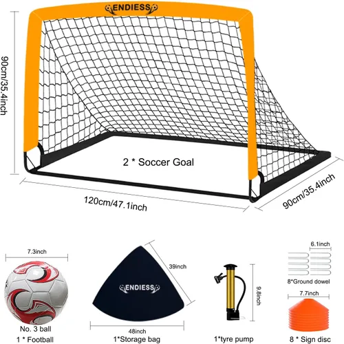 Miniatura 2 de Deportes niños practican porterías de fútbol, juego de red de fútbol plegable desplegable, redes de fútbol portátiles para práctica, mini porteros