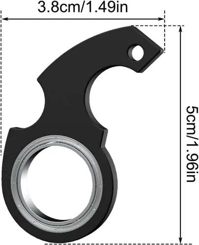 Miniatura 6 de Karambit - Llavero giratorio para ansiedad, llavero giratorio para ansiedad, llavero novedoso, llavero portátil (negro)