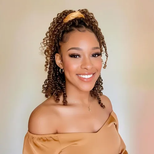 Miniatura 18 de Fulcrum Cabello Passion Twist de 6 pulgadas, 8 paquetes de cabello de ganchillo Passion Twist para mujeres negras, cabello pretrenzado de ganchillo