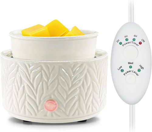 Miniatura 15 de EQUSUPRO - Calentador de cera para derretir cera perfumada, calentador eléctrico de cera de cerámica 4 en 1, quemador de cera de fragancia