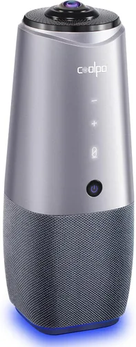 COOLPO Cámara 360, sistema de cámara de sala de videoconferencia 4K, cámara web, seguimiento de altavoces impulsado por IA, cancelación de ruido,