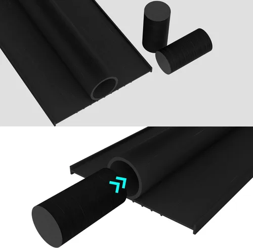 Miniatura 6 de Kit de reemplazo de sellado de clima para puerta de garaje inferior de goma, anillo U+O resistente a la intemperie, sellado de umbral, goma de 5/16