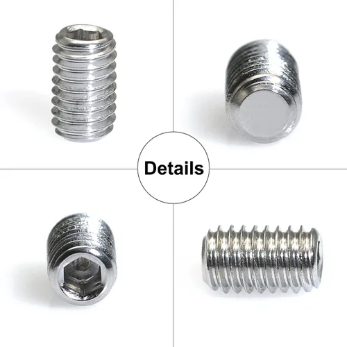 Miniatura 5 de 24 tipos #2-56 a 3/8-16 SAE 304-acero inoxidable interno Hex Drive Cup-Point Set Tornillos Surtido Kit