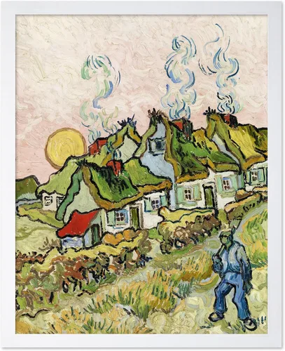 Miniatura 46 de Poster Master Póster clásico de Van Gogh, impresión impresionista vintage, regalo para artista, pintor, autorretrato, sombrero de paja, dibujo
