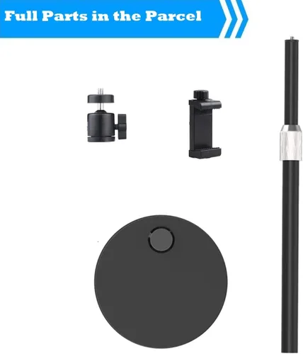 Miniatura 2 de Soporte para cámara web Facecam para trípode de escritorio compatible con Elgato Facecam y luces, color negro