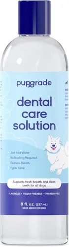 PupGrade Solución de aditivo de agua para el cuidado dental - Cuidado bucal avanzado para perros - Enjuague dental para aliento fresco para luchar
