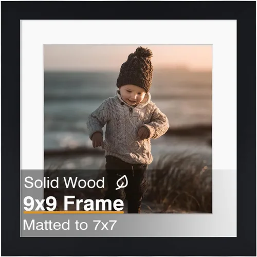 Miniatura 218 de KINLINK 3.5x5 Picture Frame, Ash Black Solid Wood Frame with Plexiglass for Table Top and Wall Mounting, Photo Frame for Horizontal or Vertical