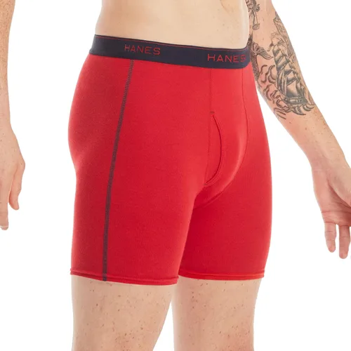 Miniatura 2 de Hanes Calzoncillos tipo bóxer para hombre, ropa interior de algodón suave y transpirable con cintura ComfortFlex, paquete múltiple