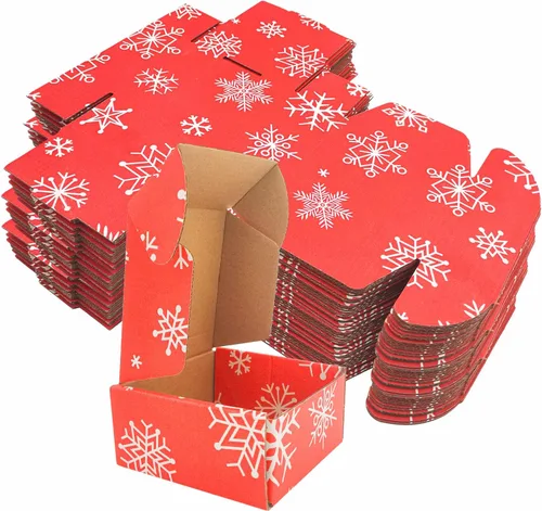 Miniatura 15 de Paquete de 25 cajas de envío con corazones rosas para bebé, cajas de cartón corrugado de kraft reciclables de 4 x 4 x 2 pulgadas, cajas de embalaje
