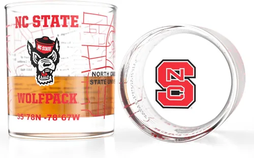Miniatura 58 de Greenline Goods – Vasos de Whiskey de la Universidad Estatal de Michigan Spartans (Set de 2), 10 oz – Logo de Color Completo + Mapa del Campus