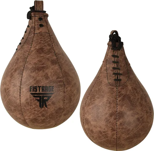 Miniatura 5 de FISTRAGE Speed Ball Bolsa de boxeo de cuero MMA Muay Thai entrenamiento punzonado Dodge Striking Kit con giro libre entrenamiento Speedball Kicking