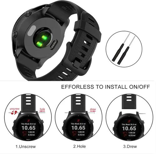 Miniatura 5 de ISABAKE Correa de reloj para Garmin Forerunner 935/945/955/965/745, pulsera de repuesto de silicona de 0.866 in para Fenix 5 Plus/Fenix 6