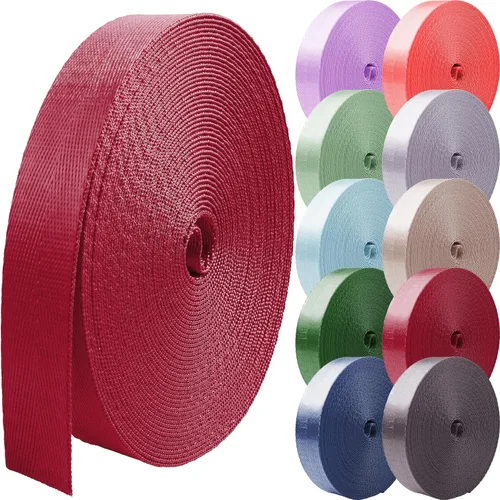 Miniatura 15 de Correas de nailon de 1 pulgada 1.5 pulgadas 2 pulgadas correa de nailon correas de mochila, 10 25 50 3.3 yardas correas Luz roja