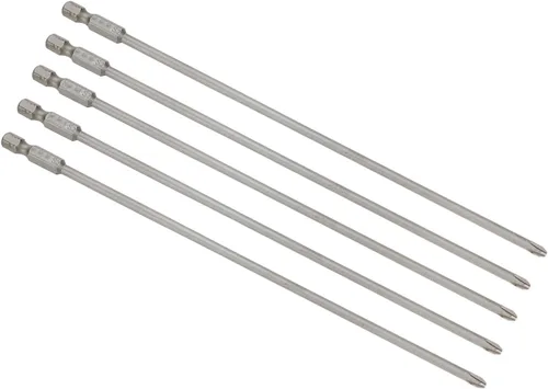 Brocas de destornillador de cabeza de tornillo de cruz larga magnética de 1/4 de pulgada PH2 0.157 in de diámetro, cabeza cruzada, puntas de