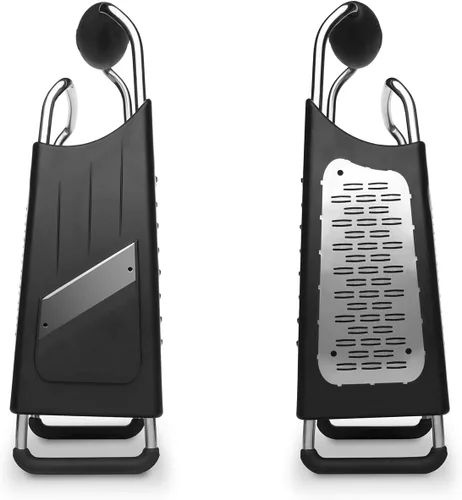 Miniatura 4 de Microplane Rallador multiuso ultraafilado de acero inoxidable de cuatro caras: rebanador, fino, cinta y estilos de hoja extra gruesa