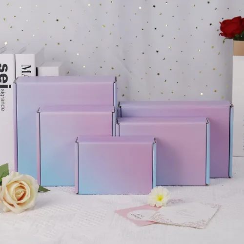 Miniatura 5 de Cajas de envío pequeñas de 6 x 4 x 2 pulgadas para pequeñas empresas, paquete de 30 cajas de correo moradas, caja de embalaje de cartón corrugado