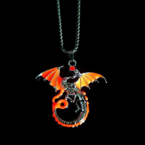 Miniatura 2 de Collar con colgante de dragón de animal para hombre, luminoso, tribal, tótem volador, collar para mujeres, hombres, adolescentes, joyería que brilla
