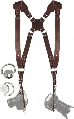 Miniatura 17 de C Coiro Dual Camera Harness Leather Camera Strap DSLR/SLR, All-Day Comfort