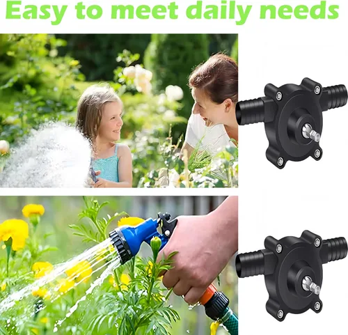 Miniatura 6 de Bomba de taladro para transferencia de agua, nuevas bombas de agua portátiles para taladro manual, mini autocebante manual, velocidad de bombeo 1