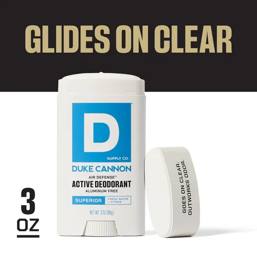Miniatura 6 de Duke Cannon - Desodorante sin aluminio para hombres, defensa del aire, agua dulce + cítricos, 3 onzas, fórmula de larga duración, deslizamiento