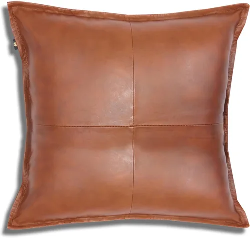 Miniatura 24 de LL LEATHER LOVERS Funda de almohada de piel de cordero - Funda de cojín para sofá, fundas decorativas para sala de estar y dormitorio, 20 x 20 Negro
