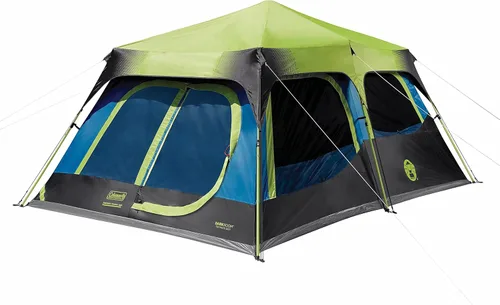 Miniatura 12 de Coleman Tienda de campaña instantánea para 4/6/8/10 personas con configuración de 1 minuto, tienda familiar grande con postes prefijados