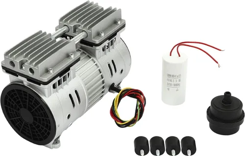 Miniatura 5 de Bomba de aire sin aceite de 550W, Bomba de compresor de pistón sin aceite de alta presión, Bomba de vacío de compresor de 1700 rpm, Bomba de aire