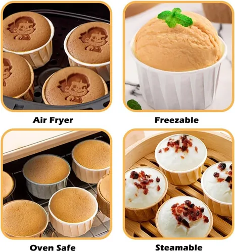 Miniatura 4 de 200 forros para magdalenas, tamaño estándar, tazas para hornear, envoltorios a prueba de grasa, soportes de papel para cupcakes para bodas, fiestas