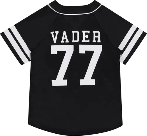 Miniatura 2 de STAR WARS Camiseta de béisbol para mujer, Darth Vader, Luke Skywalker y Baby Yoda malla con botones