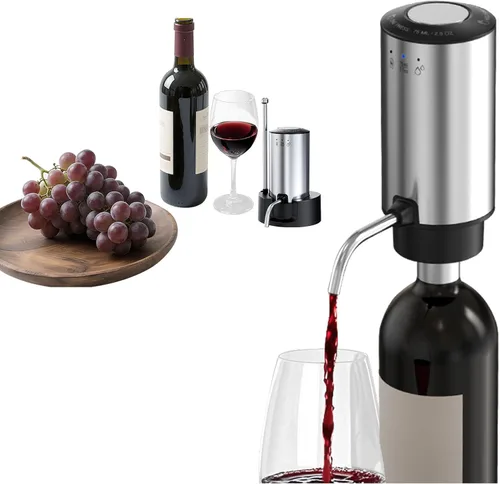 Miniatura 7 de Aireador de Vino Descantador de Vino Eléctrico Aireador de Vino Automático, Dispensador de Vino Vertidor de Vino con USB Recargable, Amante del Vino