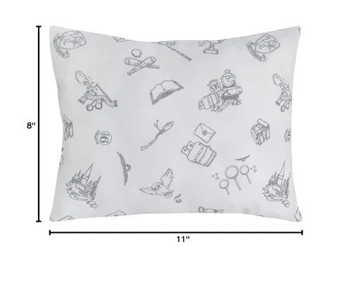 Miniatura 7 de Warner Brothers Harry Potter Magical Moments - Almohada decorativa de recuerdo gris y blanco