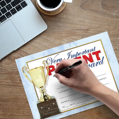 Miniatura 4 de Hayes - Certificados de premio para padres muy importantes, certificados personalizados de reconocimiento de padres con diseño de trofeo, acabado