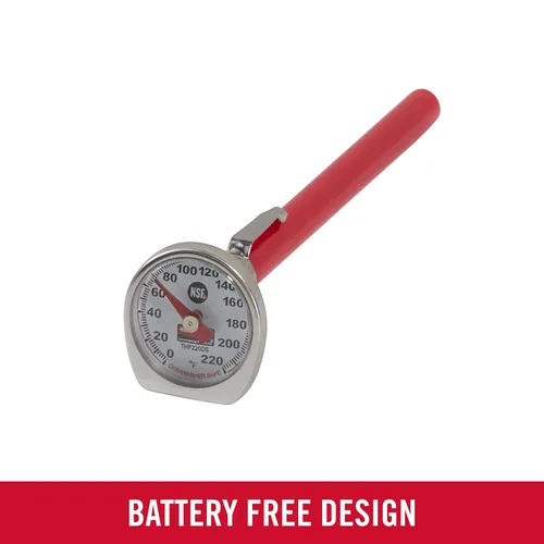 Miniatura 7 de Rubbermaid Commercial Products Termómetro de lectura instantánea para comida/carne, tamaño de bolsillo, apto para lavavajillas, rojo, para cocinar