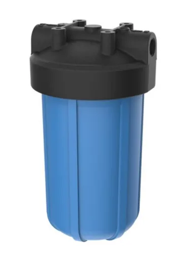 Miniatura 3 de Pentair Pentek 150469 Carcasa para filtro Big Blue, 3/4" NPT #10 para toda la casa, filtro de agua resistente de 10 pulgadas con tapa de Azul