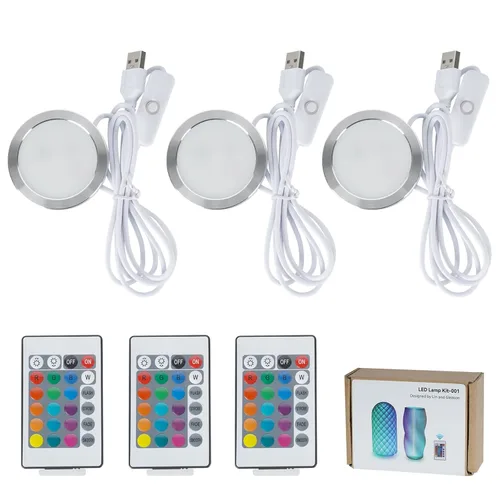 Miniatura 9 de 1 pieza de kit de lámpara LED RGB con control remoto 001, función de memoria de fallo de energía para impresoras 3D Bambu Lab Multicolor Makerworld