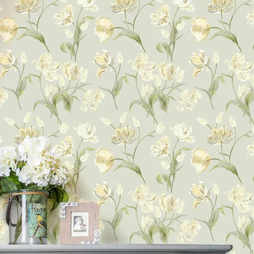 Miniatura 9 de Papel tapiz autoadhesivo para despegar y pegar, papel de pared de hojas verdes, papel de contacto moderno, extraíble, autoadhesivo para baño