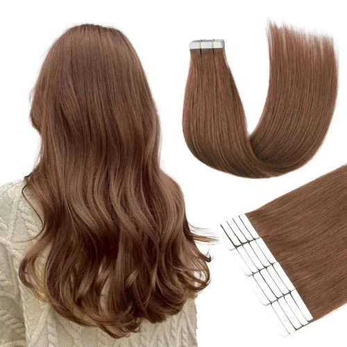 Miniatura 54 de ABH AMAZINGBEAUTY HAIR Extensiones de cinta de cabello humano Remy real, Remi, extensiones de cabello negro con pegamento en trama de piel