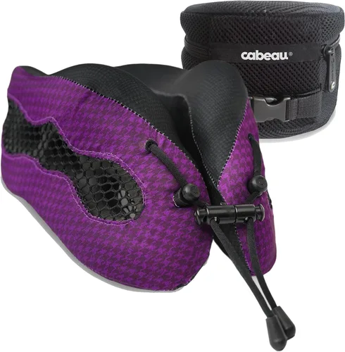 Miniatura 9 de Cabeau Almohada Cervical de Viaje de Enfriamiento para Vuelos de Larga Distancia – Evolution Cool – Espuma Viscoelástica de Soporte con Rejillas