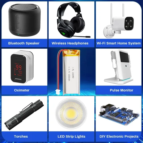 Miniatura 5 de Batería de polímero de litio 3.7V 1000mAh 102050 Lipo Batería recargable con cable Molex 0.049 in Conector para altavoz, rastreador GPS, dispositivo