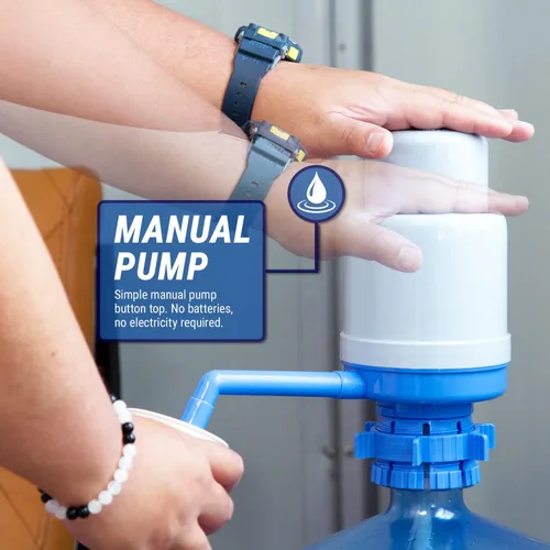 Miniatura 6 de Bomba de agua potable Plus, segura para agua potable (sin BPA), dispensador manual para botellas de 3 a 6 galones con 2 tubos adicionales