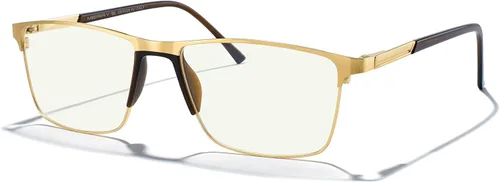 Miniatura 13 de MERRY'S Lentes de bloqueo de luz azul de moda, lentes de lectura, marco de metal, bisagra de resorte, lentes para hombres Gris-2.047 in