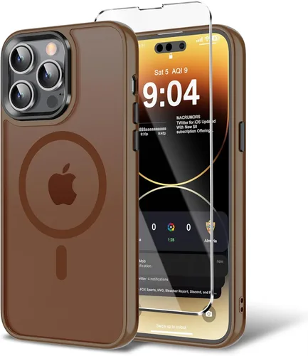 Miniatura 48 de Funda para iPhone 11 con protector de pantalla, compatible con MagSafe, ultra delgada, translúcida, mate, a prueba de golpes, color negro