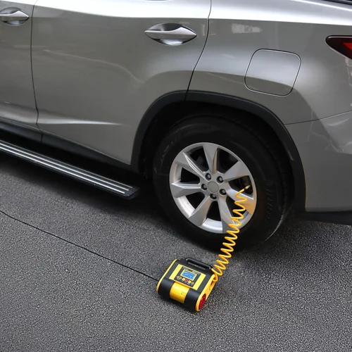 Miniatura 5 de Amazon Basics Inflador portátil de neumáticos de coche con medidor de presión digital, 150 PSI, 12 V CC, negro