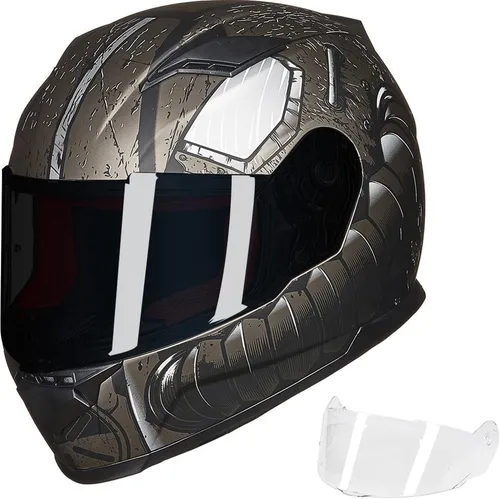 Miniatura 8 de ILM Cascos integrales para moto de nieve y motocicleta para hombres y mujeres, deportivos duales, con Pinlock antiniebla para adultos, modelo DOT 817